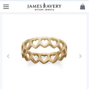 James Avery Tiny Hearts 14k gold ring
